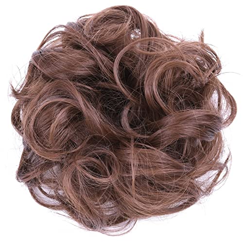 Messy Bun Stirnband 1 Packung Synthetische Donut-Brötchen Messy Bun Haarscheiben Lockige Wellenförmige Stirnbänder Frauen Brötchen Perücke Synthetische Perücke Haarverlängerungen Haarknoten Unsichtbar von BNNP