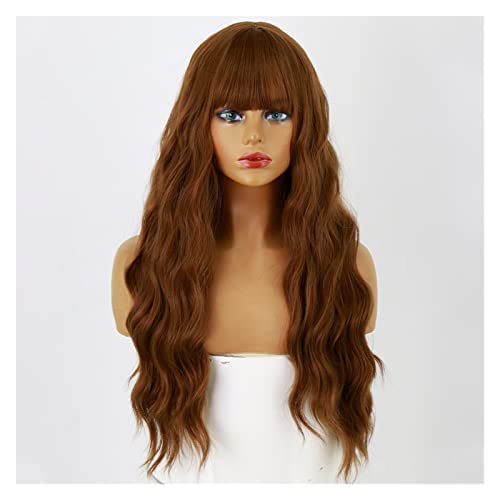 Perücke Lace Front Perücken Halbrosa für Mädchen Haar Perücken mit Pony Hitzebeständig Cosplay Lolita Perücken Perücke Lace Front High Density (Color : 01 von BNNP