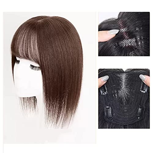 Perücke Lace Front Perückenteil Abdeckung aus echtem Haar weißes Haar Dünner Kopf Patch Haarteil Mädchen Echthaar Fluffy Perücke Perücke Lace Front High Density (Color: von BNNP