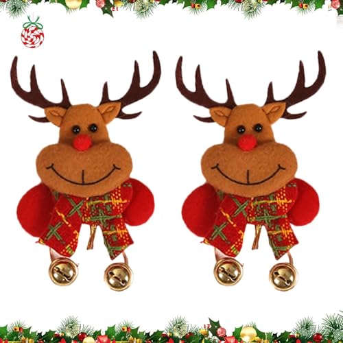 2 Stück Weihnachten LED Brosche Weihnachten Führte Brosche mit LED-Licht und Glocke Weihnachtsschmuck Kinder Weihnachtsgeschenke Partyzubehör Gastgeschenke (Color 3) von BNOYONERAS