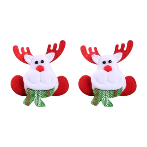 2 Stücke Weihnachten LED Brosche Weihnachts-Brosche mit LED-Licht Passt zum Thema Christmas und Winterfest (Color 1) von BNOYONERAS