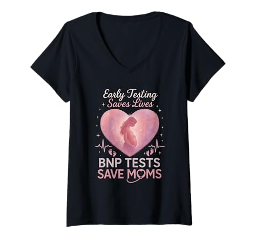Damen BNP-Tests, um das Leben einer Mutter zu retten PPCM-Bewusstsein Das Leben einer Mutter T-Shirt mit V-Ausschnitt Damen BNP-Tests, um das Leben einer Mutter zu retten PPCM-Bewusstsein Das Leben einer Mutter T-Shirt mit V-Ausschnitt von BNP Testing PPCM Awareness Moms Life