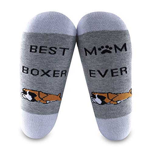 2 Paar Boxersocken für Mütter, beste Boxer, Mom Ever, Hundegeschenke, Boxer-Liebhaber, Geschenke (Boxersocken) von BNQL