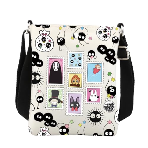 Anime-Umhängetasche, Anime-Liebhaber, Geschenke für Anime-Fans, japanisches Anime-Geschenk, Anime-inspirierte Geschenke, Anime-Merchandise-Schultertasche, weiß, 8.26*5.9 inches von BNQL