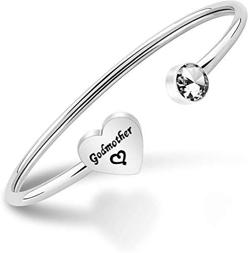 BNQL Armband für Patentante, religiöser Schmuck, Geschenk für Patentante, Geschenk für Patentochter, Edelstahl, von BNQL