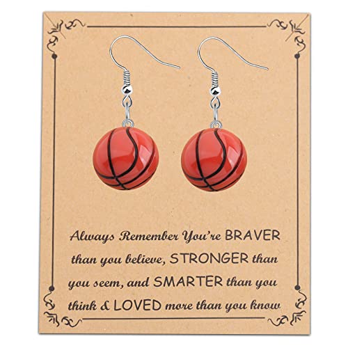 BNQL Basketball-Ohrringe, baumelndes Basketball-Geschenk für Basketball-Liebhaber, Fans, Mädchen, Basketball-Creolen-Ohrringe, Schmuck, Edelstahl BNQL Basketball-Ohrringe, baumelndes Basketball-Geschenk für Basketball-Liebhaber, Fans, Mädchen, Basketball-Creolen-Ohrringe, Schmuck, Edelstahl von BNQL