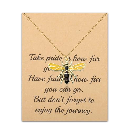 BNQL Bienen-Halskette, Bienengeschenke für Bienenliebhaber, Honigbienen-Schmuck, Geschenke für Frauen, Mädchen, Bienenkönigin, Bienengeschenke, Bienen-Anhänger-Halskette, Edelstahl von BNQL