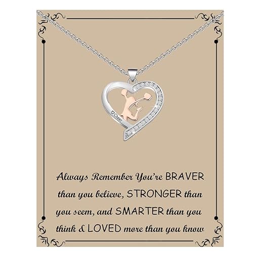 BNQL Cheerleader Halskette Cheerleading Mädchen Geschenk Cheer Halsketten Cheerleader Geschenk für Mädchen Cheerleading Coach Geschenke, Edelstahl von BNQL