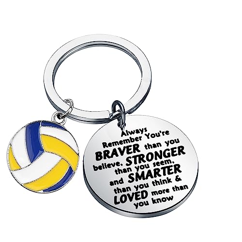 BNQL Volleyball Keychian Volleyball Geschenke für Volleyball Spieler Liebhaber Team Coach Volleyball Schlüsselanhänger Inspiration Geschenke, Volleyball Keychian, L von BNQL