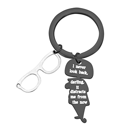 Schlüsselanhänger mit Zitat "I Never Look Back Darling it distracts from the now", I Never Look Back, Large von BNQL