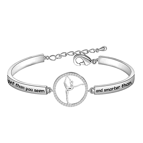 Tanzarmband Tänzerin Geschenke für Mädchen Frauen Ballett Tanz Geschenke Tanzarmband Tanzliebhaber Geschenke Tanzschmuck Armband, Edelstahl von BNQL