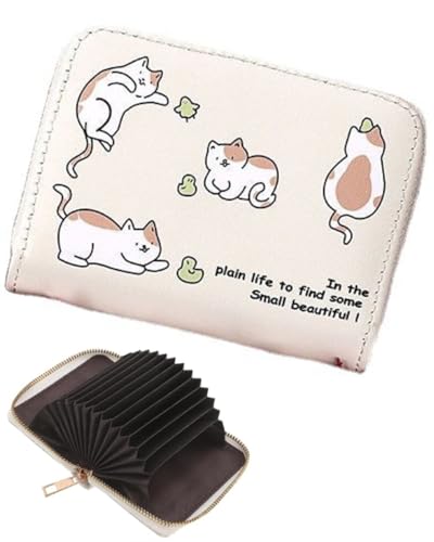 BNREOZA 1 Stück Damen-Geldbörse, PU-Leder-Geldbörse, Kreditkartenhalter-Schutz, Geldbörse mit 18 Fächern, Damen-Kartenhalter mit Münzfach, Mini-Damen-Geldbörse mit Kartenhalter von BNREOZA