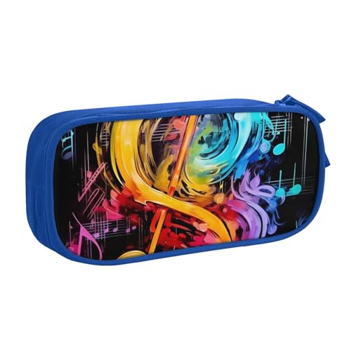 BNVSADC Federmäppchen, bunt, mit Musiknoten, bedruckt, großes Federmäppchen, niedliches Federmäppchen, Büro, Schule, Schreibwaren-Organizer für Mädchen und Jungen, Schwarz, blau, Einheitsgröße, BNVSADC Federmäppchen, bunt, mit Musiknoten, bedruckt, großes Federmäppchen, niedliches Federmäppchen, Büro, Schule, Schreibwaren-Organizer für Mädchen und Jungen, Schwarz, blau, Einheitsgröße, von BNVSADC
