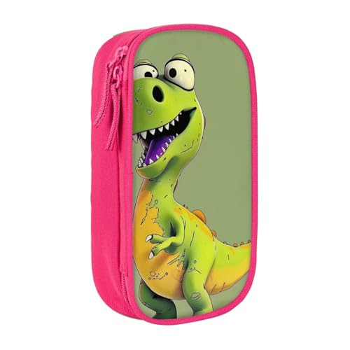 BNVSADC Federmäppchen mit Cartoon-Dinosaurier-Motiv, mit Reißverschluss, niedliches Federmäppchen für Studenten, Teenager, Jungen, Mädchen, Erwachsene, Schwarz, rose, Einheitsgröße, Schulranzen von BNVSADC