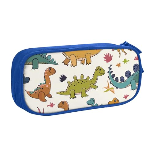 BNVSADC Federmäppchen mit Dinosaurier-Muster, großes Federmäppchen, niedliches Federmäppchen, Büro, Schule, Schreibwaren-Organizer für Mädchen und Jungen, Schwarz, blau, Einheitsgröße, Schulranzen von BNVSADC