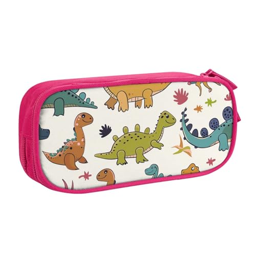 BNVSADC Federmäppchen mit Dinosaurier-Muster, großes Federmäppchen, niedliches Federmäppchen, Büro, Schule, Schreibwaren-Organizer für Mädchen und Jungen, Schwarz, rose, Einheitsgröße, Schulranzen von BNVSADC