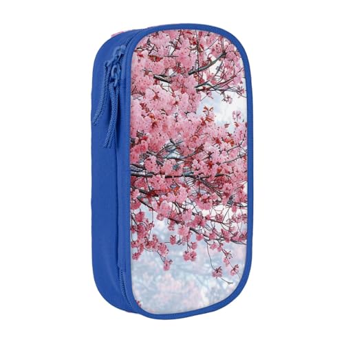 BNVSADC Federmäppchen mit Kirschblüten-Baum, bedruckt, Reißverschluss, Stifteetui, Beutel, niedliches Federmäppchen für Studenten, Teenager, Jungen, Mädchen, Erwachsene, Schwarz, blau, Einheitsgröße BNVSADC Federmäppchen mit Kirschblüten-Baum, bedruckt, Reißverschluss, Stifteetui, Beutel, niedliches Federmäppchen für Studenten, Teenager, Jungen, Mädchen, Erwachsene, Schwarz, blau, Einheitsgröße von BNVSADC