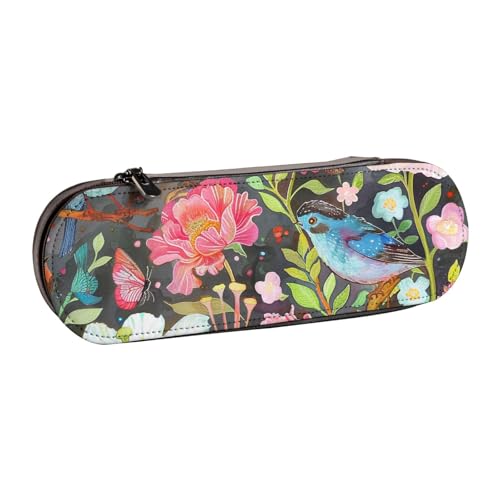 BNVSADC Federmäppchen mit Meerschweinchen-Illustration, bedrucktes Leder-Federmäppchen und Make-up-Tasche – stilvolle Hartschalen-Bleistifttasche, Schreibwaren-Organizer-Tasche für Schule, Büro von BNVSADC