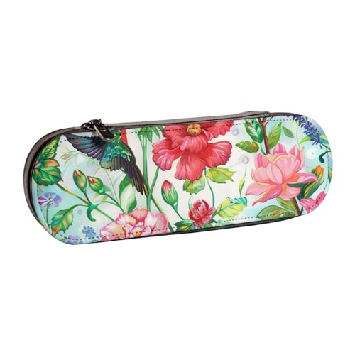 BNVSADC Federmäppchen mit Meerschweinchen-Illustration, bedrucktes Leder-Federmäppchen und Make-up-Tasche – stilvolle Hartschalen-Bleistifttasche, Schreibwaren-Organizer-Tasche für Schule, Büro von BNVSADC