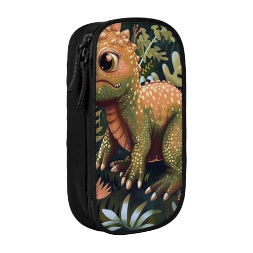 BNVSADC Federmäppchen mit niedlichem Dinosaurier-Motiv, Reißverschluss, Federmäppchen, Beutel, niedliches Federmäppchen für Studenten, Teenager, Jungen, Mädchen, Erwachsene, Schwarz, Schwarz , von BNVSADC