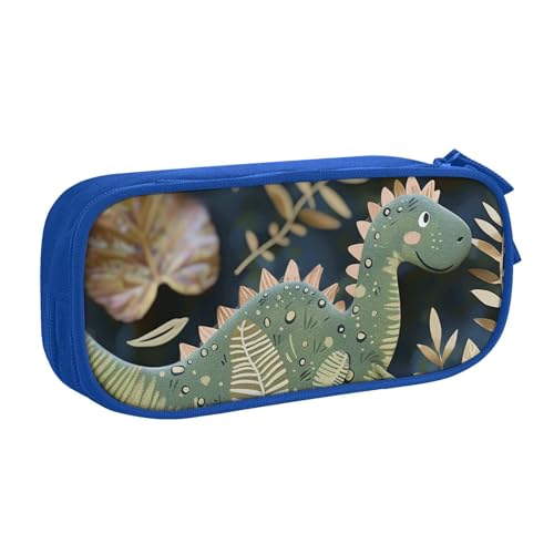 BNVSADC Federmäppchen mit niedlichem Dinosaurier-Motiv, großes Federmäppchen, niedliches Federmäppchen, Büro, Schule, Schreibwaren-Organizer für Mädchen und Jungen, Schwarz, blau, Einheitsgröße von BNVSADC
