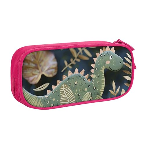 BNVSADC Federmäppchen mit niedlichem Dinosaurier-Motiv, großes Federmäppchen, niedliches Federmäppchen, Büro, Schule, Schreibwaren-Organizer für Mädchen und Jungen, Schwarz, rose, Einheitsgröße, von BNVSADC