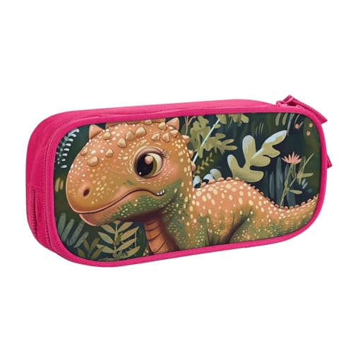 BNVSADC Federmäppchen mit niedlichem Dinosaurier-Motiv, großes Federmäppchen, niedliches Federmäppchen, Büro, Schule, Schreibwaren-Organizer für Mädchen und Jungen, Schwarz, rose, Einheitsgröße von BNVSADC