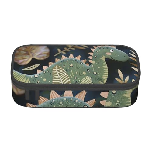BNVSADC Federmäppchen mit niedlichem Dinosaurier-Motiv, niedliches Federmäppchen, Stifteetui, Büro, Schule, Schreibwaren, Organizer für Schule, Reisen, Arbeit, Schwarz , Einheitsgröße, Schulranzen von BNVSADC
