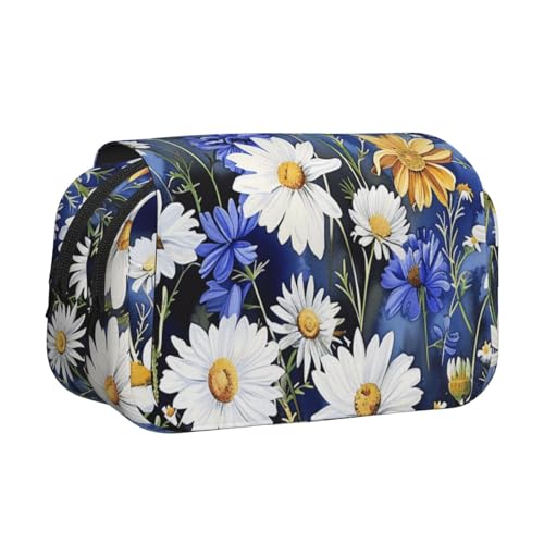 BNVSADC Federmäppchen mit traditionellem Weihnachts-Zwerg, bedruckt, mit Klappdeckel, doppellagig, großes Fassungsvermögen, Schulbedarf, Organizer für Studenten, Kinder, Jugendliche, Künstler, Reisen von BNVSADC