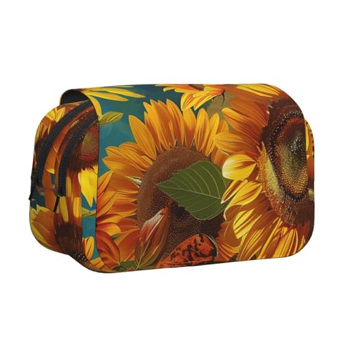 BNVSADC Federmäppchen mit traditionellem Weihnachts-Zwerg, bedruckt, mit Klappdeckel, doppellagig, großes Fassungsvermögen, Schulbedarf, Organizer für Studenten, Kinder, Jugendliche, Künstler, Reisen von BNVSADC