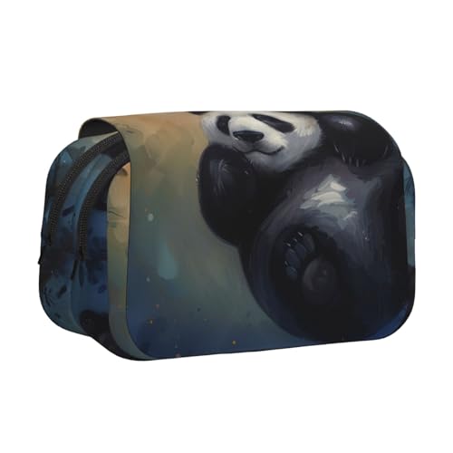 BNVSADC Federmäppchen mit traditionellem Weihnachts-Zwerg, bedruckt, mit Klappdeckel, doppellagig, großes Fassungsvermögen, Schulbedarf, Organizer für Studenten, Kinder, Jugendliche, Künstler, Reisen von BNVSADC