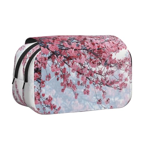 BNVSADC Federmäppchen mit traditionellem Weihnachts-Zwerg, bedruckt, mit Klappdeckel, doppellagig, großes Fassungsvermögen, Schulbedarf, Organizer für Studenten, Kinder, Jugendliche, Künstler, Reisen von BNVSADC