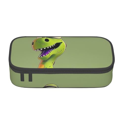 BNVSADC Federmäppchen mit weihnachtlichem Schneemann-Motiv, niedliches Federmäppchen, Stifteetui, Büro, Schule, Schreibwaren, Organizer für Schule, Reisen, Arbeit, Cartoon Dinosaurier, Einheitsgröße von BNVSADC