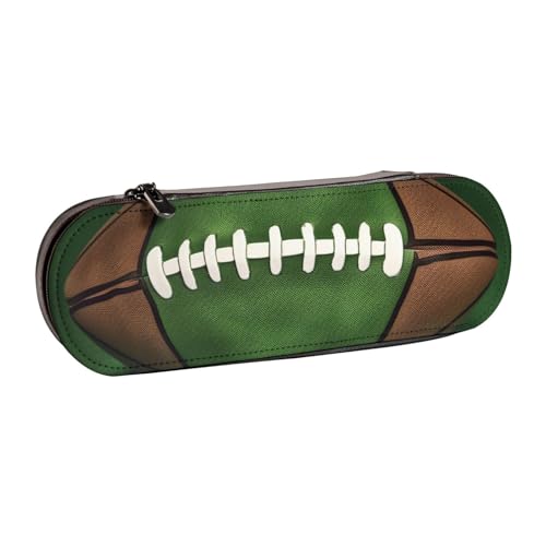 BNVSADC Federmäppchen und Make-up-Tasche aus Leder, Motiv: Fußball, Grün, Schwarz , Einheitsgröße, Kosmetiktasche von BNVSADC