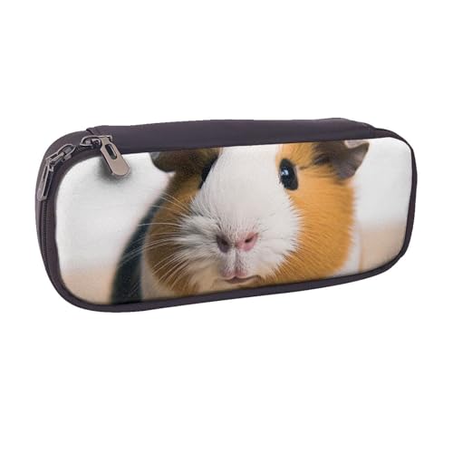 BNVSADC Federmäppchen und Make-up-Tasche aus Leder mit niedlichem Haustier-Motiv, stilvolles Federmäppchen, Schreibwaren-Organizer-Tasche für Schule, Büro, Reisen, Schwarz , Einheitsgröße, von BNVSADC