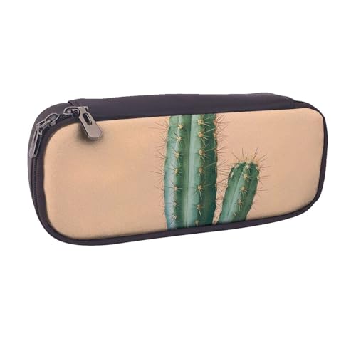 BNVSADC Federmäppchen und Make-up-Tasche mit Topfpflanzen-Motiv, aus Leder, stilvolles Federmäppchen, Schreibwaren, Organizer, Tasche für Schule, Büro, Reisen, Schwarz , Einheitsgröße, Kosmetiktasche von BNVSADC