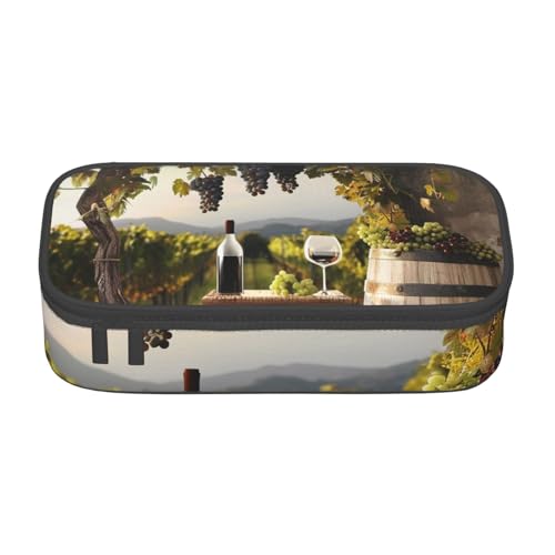 BNVSADC Lustiges Federmäppchen mit Astronauten-Dinosaurier-Raketen-Motiv, niedliches Federmäppchen, Stifteetui, Büro, Schule, Schreibwaren, Organizer für Schule, Reisen, Arbeit, Farmhouse Rotwein von BNVSADC