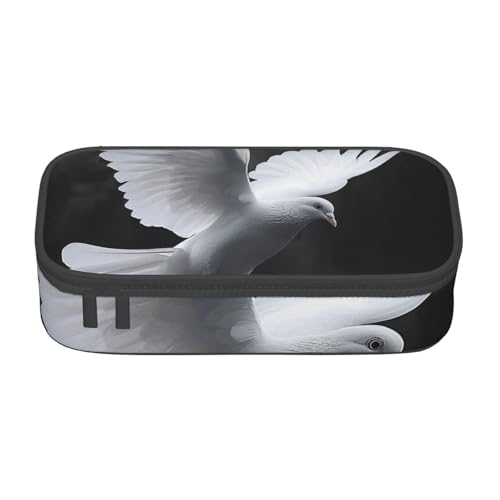 BNVSADC Lustiges Federmäppchen mit Astronauten-Dinosaurier-Raketen-Motiv, niedliches Federmäppchen, Stifteetui, Büro, Schule, Schreibwaren, Organizer für Schule, Reisen, Arbeit, Fliegende Taube von BNVSADC