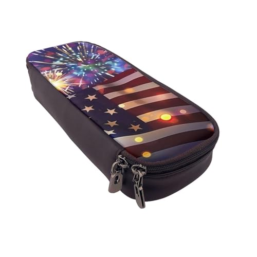 BNVSADC Lustiges Federmäppchen und Make-up-Tasche, Motiv: Astronaut, Dinosaurier-Rakete, bedrucktes Kunstleder-Federmäppchen und Make-up-Tasche, Schreibwaren-Organizer-Tasche für Schule, Büro, Reisen von BNVSADC