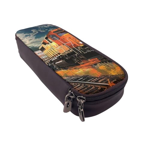 BNVSADC Lustiges Federmäppchen und Make-up-Tasche, Motiv: Astronaut, Dinosaurier-Rakete, bedrucktes Kunstleder-Federmäppchen und Make-up-Tasche, Schreibwaren-Organizer-Tasche für Schule, Büro, Reisen von BNVSADC