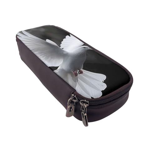 BNVSADC Lustiges Federmäppchen und Make-up-Tasche, Motiv: Astronaut, Dinosaurier-Rakete, bedrucktes Kunstleder-Federmäppchen und Make-up-Tasche, Schreibwaren-Organizer-Tasche für Schule, Büro, Reisen von BNVSADC