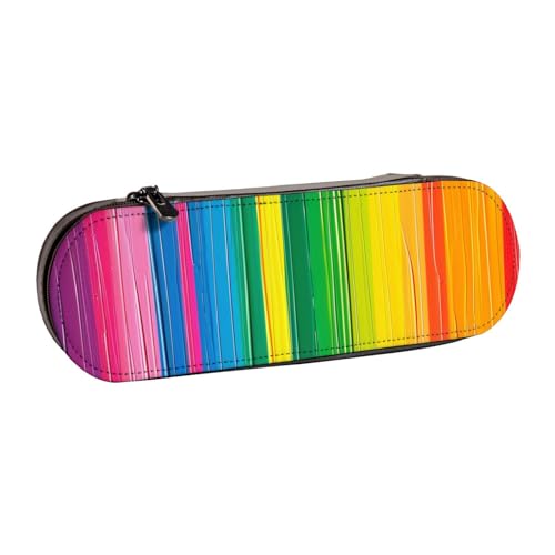 BNVSADC Rechteckiges Federmäppchen und Make-up-Tasche aus Leder mit Mandala-Kunstdruck – stilvolle Hartschalen-Bleistifttasche, Schreibwaren-Organizer-Tasche für Schule, Büro, Reisen von BNVSADC