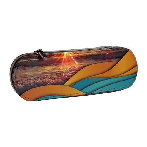 BNVSADC Terrazzo Federmäppchen und Make-up-Tasche aus Leder mit Marmor-Muster, Pastellfarben, stilvolle Hartschalen-Bleistifttasche, Schreibwaren-Organizer-Tasche für Schule, Büro, Reisen von BNVSADC