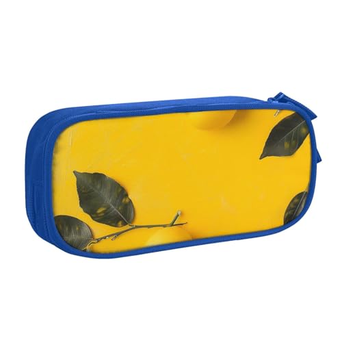 BNVSADC Yellow Lemon Federmäppchen, bedruckt, großes Stifteetui, niedliches Federmäppchen, Büro, Schule, Schreibwaren-Organizer für Mädchen und Jungen, Schwarz, blau, Einheitsgröße, Schulranzen BNVSADC Yellow Lemon Federmäppchen, bedruckt, großes Stifteetui, niedliches Federmäppchen, Büro, Schule, Schreibwaren-Organizer für Mädchen und Jungen, Schwarz, blau, Einheitsgröße, Schulranzen von BNVSADC