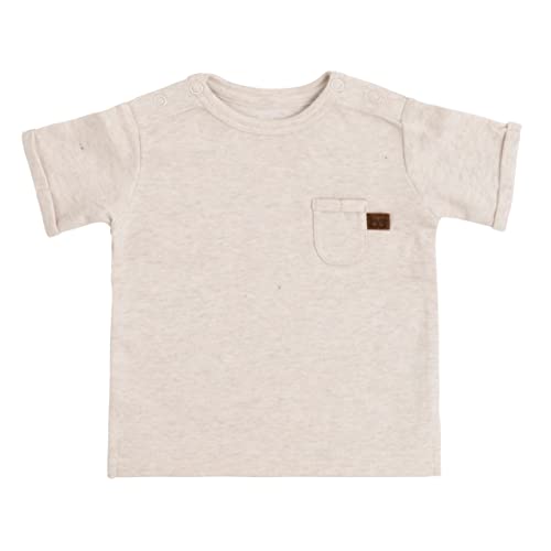 BO BABY'S ONLY - Melange T-Shirt - Kurzarmshirt - Babykleidung - Größe 68 - Für Mädchen und Jungen - 100% Biologische Baumwolle - Warm Linen von BO BABY'S ONLY