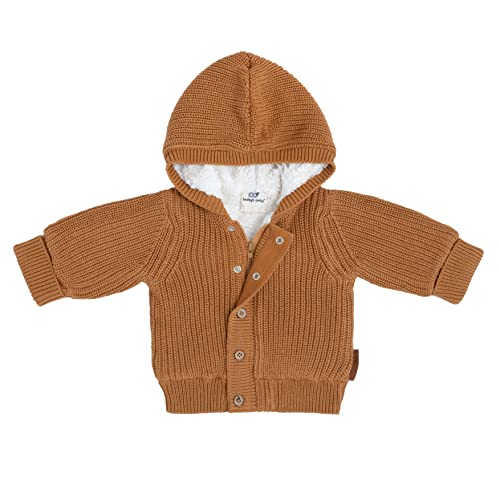 BO BABY'S ONLY - Soul Kapuzenjacke Baby - Teddyfutter - Strickjacke für Jungen and Mädchen - 100% Bio-Baumwolle - Caramel - 62 von BO BABY'S ONLY