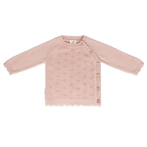 Baby's Only - Flora Pullover - Langarmshirt - Babykleidung - Für Mädchen - 100% Biologische Baumwolle - Alt Rosa - Größe 80 - GOTS-Zertifiziert von BO BABY'S ONLY