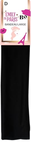 Emily in Paris x Bo Paris - breites schwarzes Haarband - Pariser Chic - Bequemer Frisier-Accessoire - optimaler Halt - modischer & minimalistischer Look - 1er Pack von BO PARIS