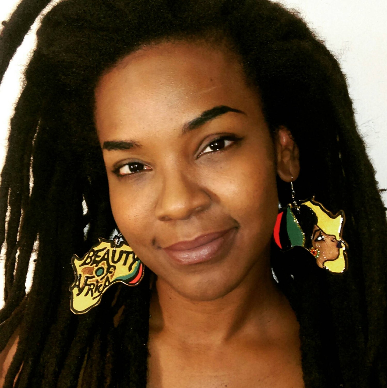 Schönheit Von Afrika Ohrringe Handbemalte Ohrringe Handgezeichnete Afrocentric | Africa von BOABW