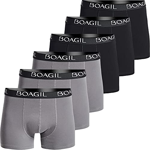 BOAGIL Herren Boxershorts - 6er Pack Boxershorts für Männer - Weich, Atmungsaktiv Baumwolle Unterhosen von BOAGIL